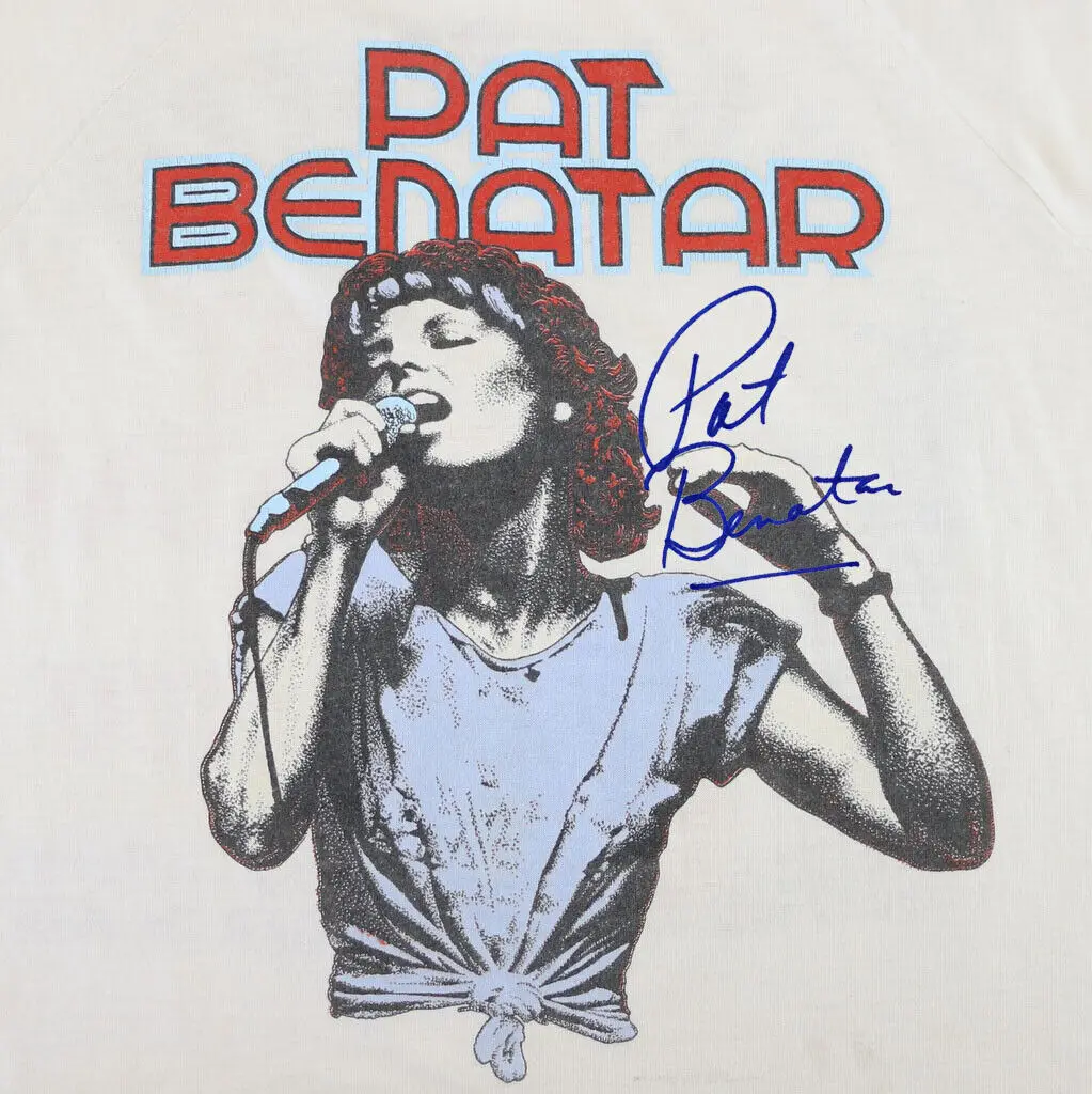 VTG Pat Benatar signed Men T shirt White All Sizes TA5173