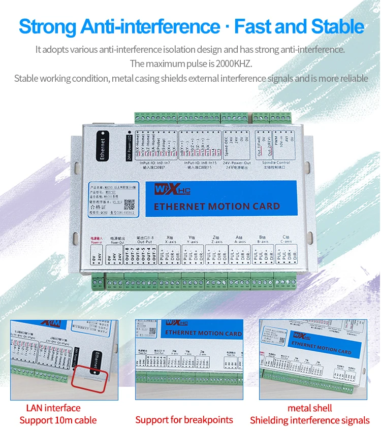XHC mach3 3/4/6 axis Control Panel Kit  cnc motion controller with control panel and  breakout board and wireless mpg pendant