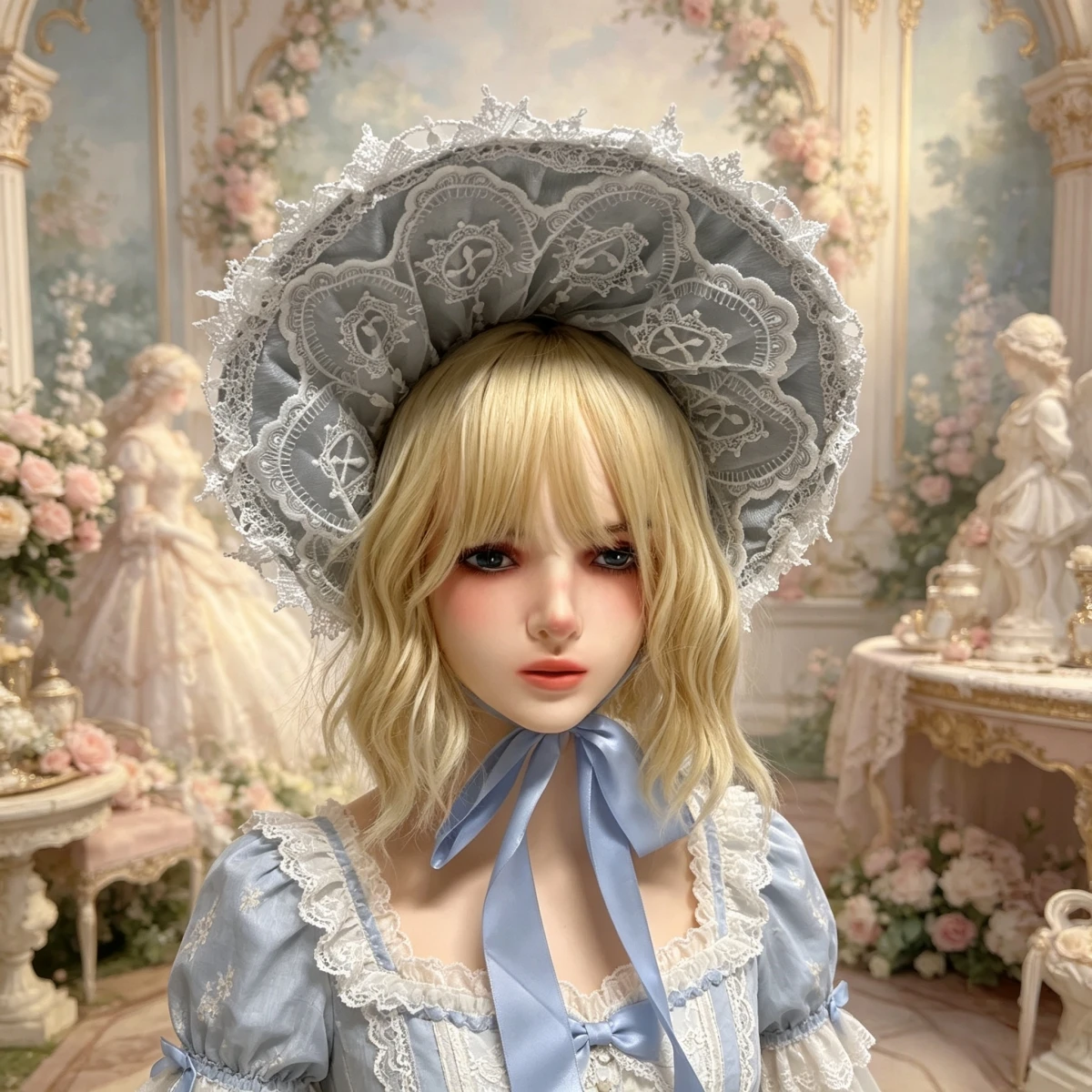 Sombrero BNT de Encaje Estilo Lolita Japonés Original para Fiesta de Té, Accesorios para el Cabello de Mujer