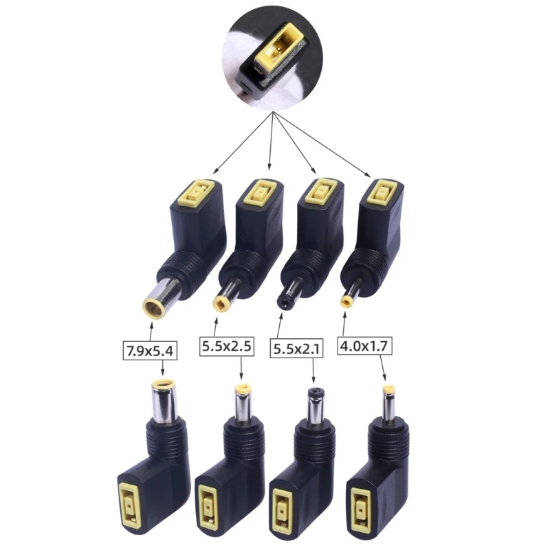 896F Laptop Adapter Square Plug Female to DC4017 5521 5525 7954 Male Connector