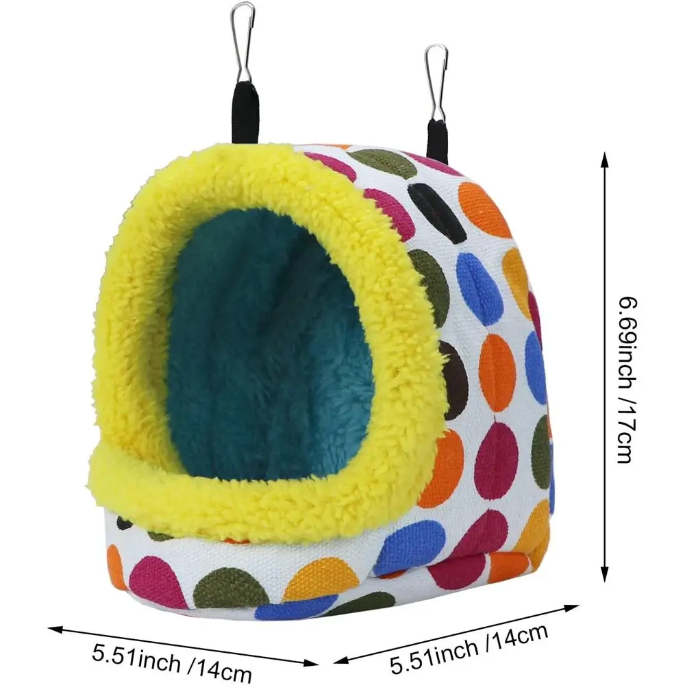 Hanging Hammock Winter Warm Parrot Nest House Bed Plush Sleep Pet Cave Hammock Toy Conure Lovebird Budgie Parakeet Cage Accessor view 2