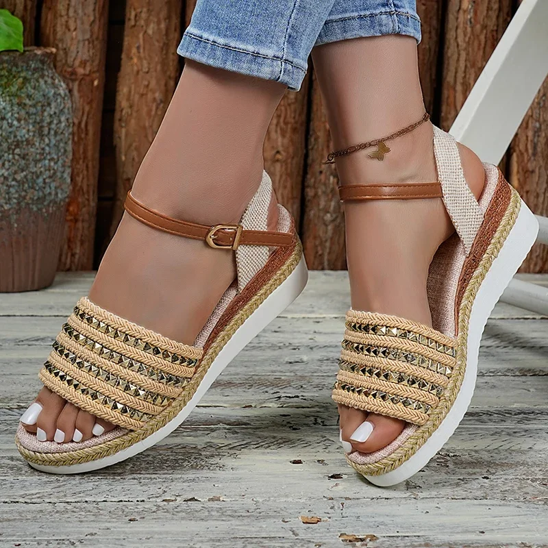 Gold Rivets Decor W…