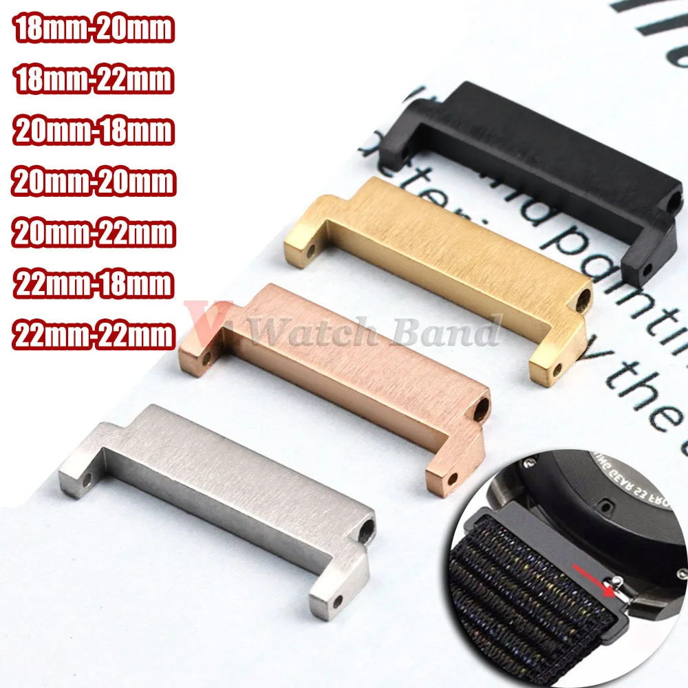 

1 Pair Watch Strap Adapter Quick Release Pins Connectors 18mm To 20mm 22mm,20mm To 18/20/22mm,22mm To 22mm WatchBand Accessories