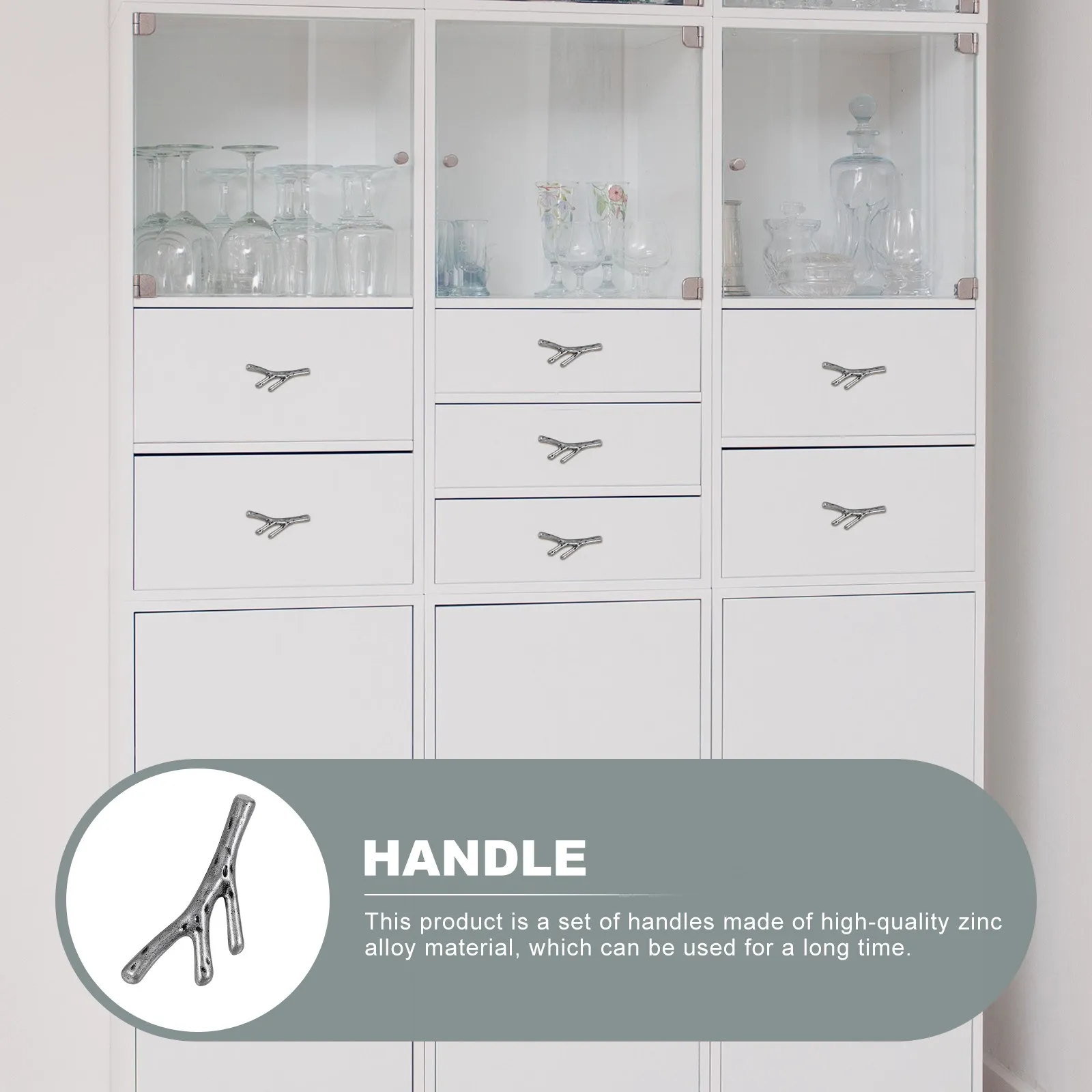 

1 комплект ретро-ручек для дверей в виде веток дерева, из цинкового сплава, прочные, для шкафов и ящиков, с гладкой полированной поверхностью, просты в использовании