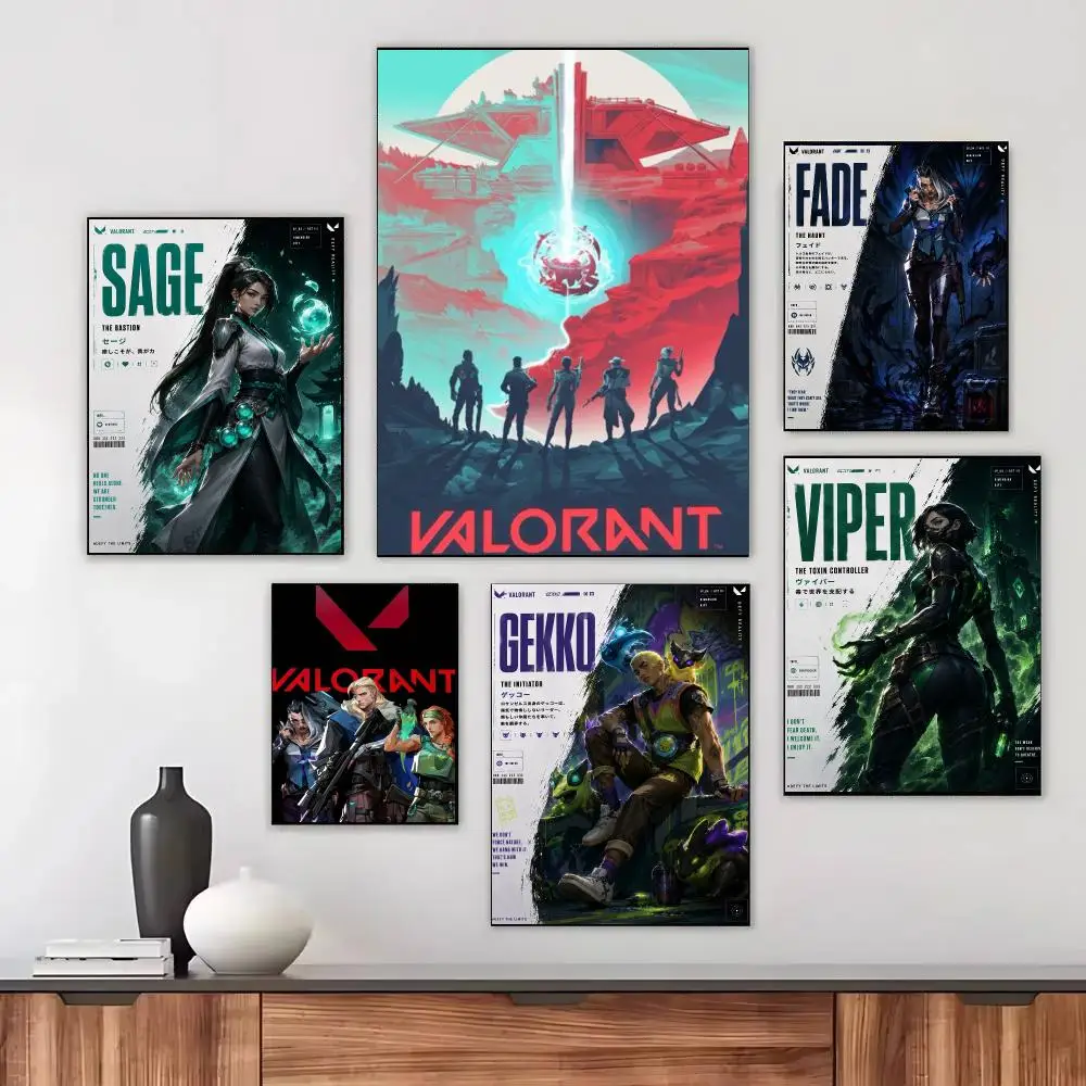 Valorant game Poster Modern Aesthetic Wall Art Print Minimalist Bedroom Living Room Home Decor Gift