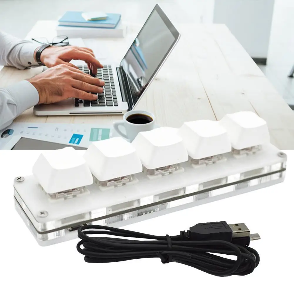 لوحة مفاتيح صغيرة مخصصة OSU USB سلكية بيضاء قابلة للبرمجة لوحة مفاتيح ميكانيكية ماكرو للألعاب تعمل لتقوم بها بنفسك Macropad S3G4
