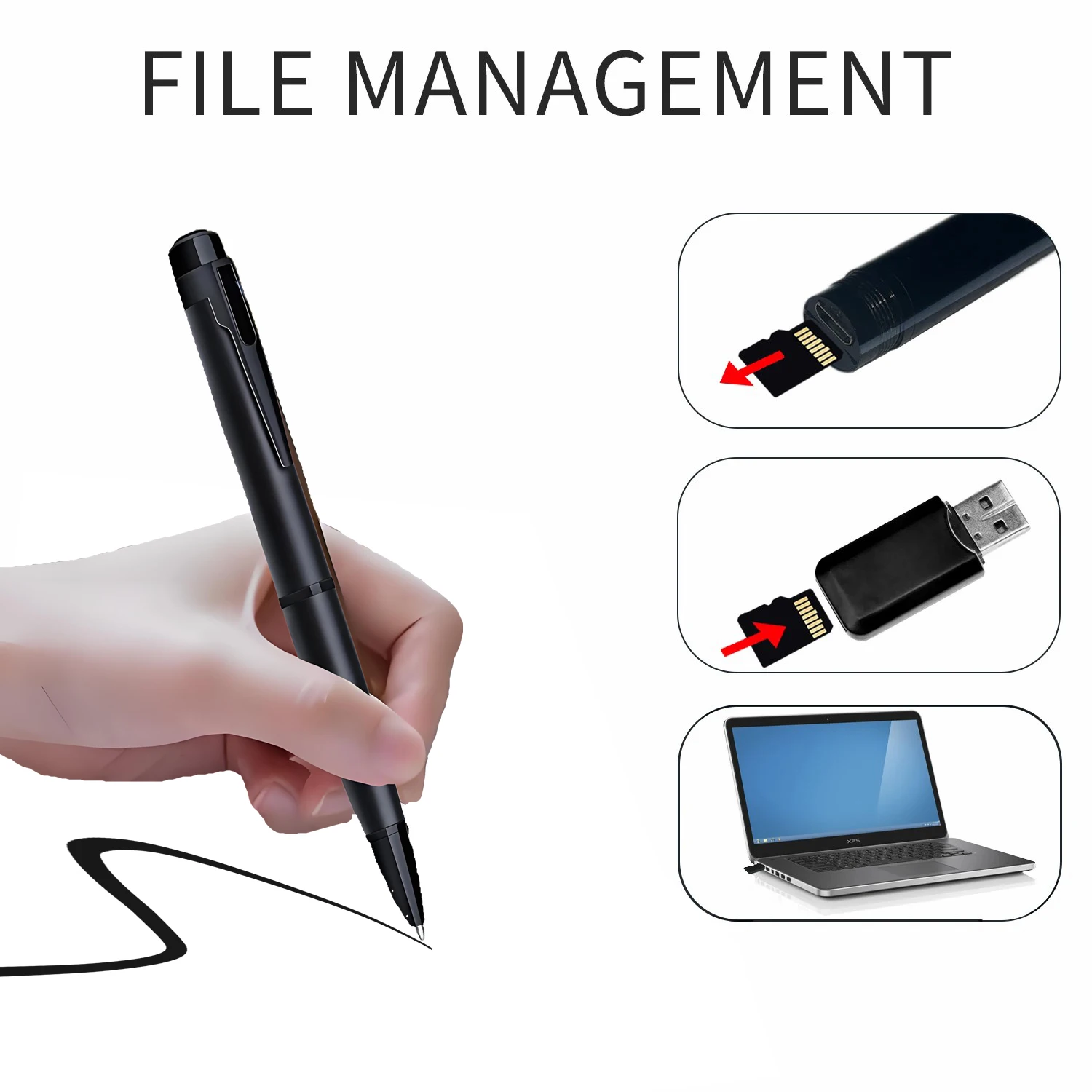 High definition 1080P portable professional digital recording pen, business meeting recording audio and video camera