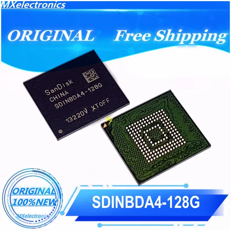 FREE SHIPPING 1Price/LOT NEW100% ORIGINAL SDINBDA4-128G BGA153 EMMC 5.1 128GB word library storage chip