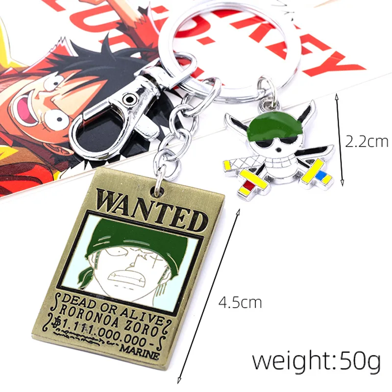 أنيمي قطعة واحدة سلاسل المفاتيح لوفي زورو نامي سانجي نيكو روبن الشكل المعادن Keyrings المعلقات اكسسوارات حلية هدايا الأطفال #3