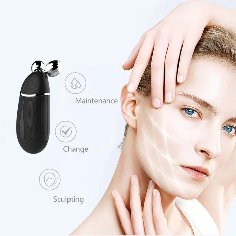 

Double Ball Roller Home Use Microcurrent Neck Skin Rejuvenation Electric Beauty Device