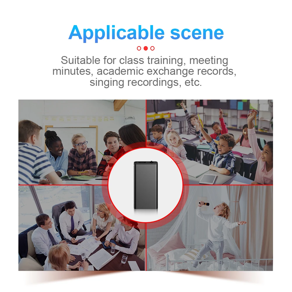 4-64GB Tiny Digtal Voice Recorder Espia Mini Sound Portable Voice Activated Dictaphone Noise Reduce Recording MP3 Player