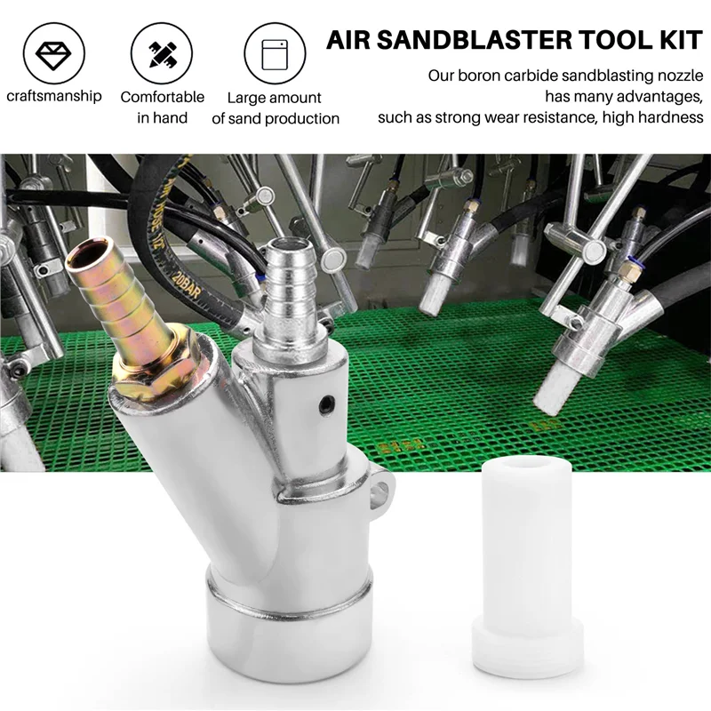 

ABFS 60X20mm Boron Carbide Nozzle Sandblasting Sandblasting Spray Machine Kit Accessories 8Mm Carbide Nozzle Tools
