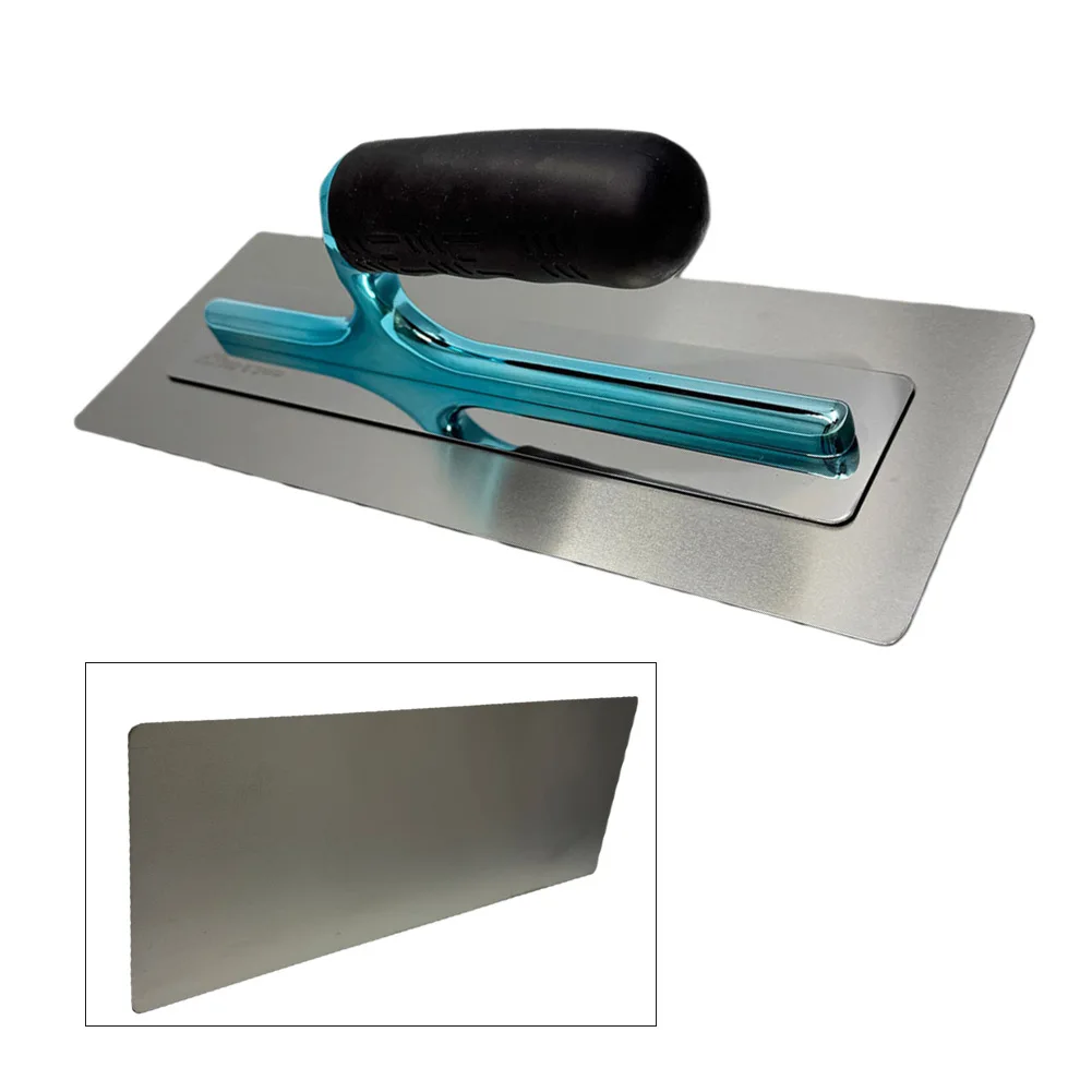 

Инструмент для кладки, шпатель из нержавеющей стали, штукатурка, синий, как показано на рисунке, эргономичная ручка, шпатель, устойчивый к ржавчине