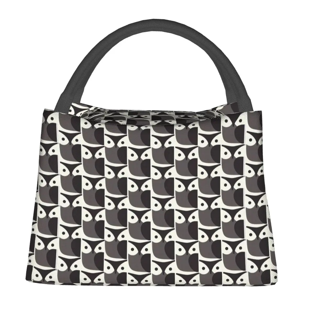 

Owl Graphite Lunch Bag For Child Orla Kiely Lunch Box Leisure Outdoor Picnic Cooler Bag Portable Insulated Thermal Tote Handbags