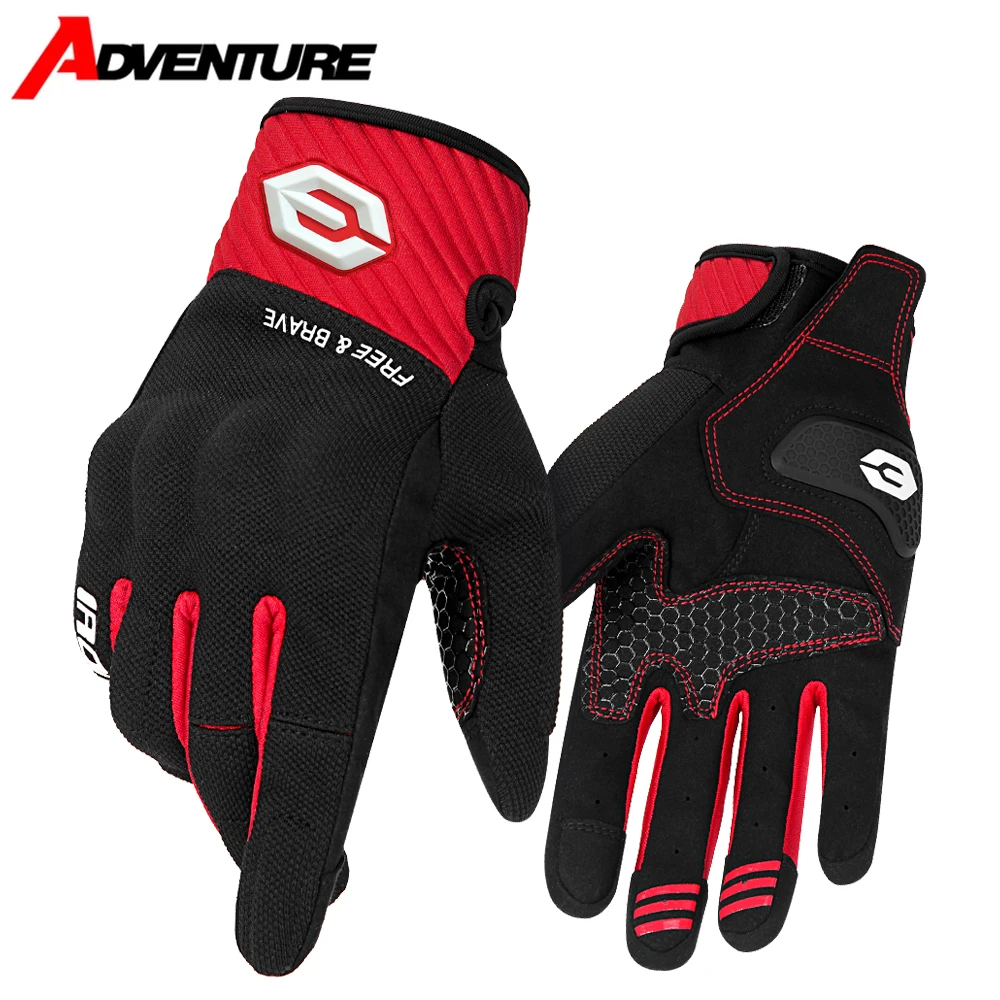 

Motorcycle Gloves For Summer Riding Breathable Built-in Anti Fall Protection Full Finger Touch Screen Rider Gloves Equipment