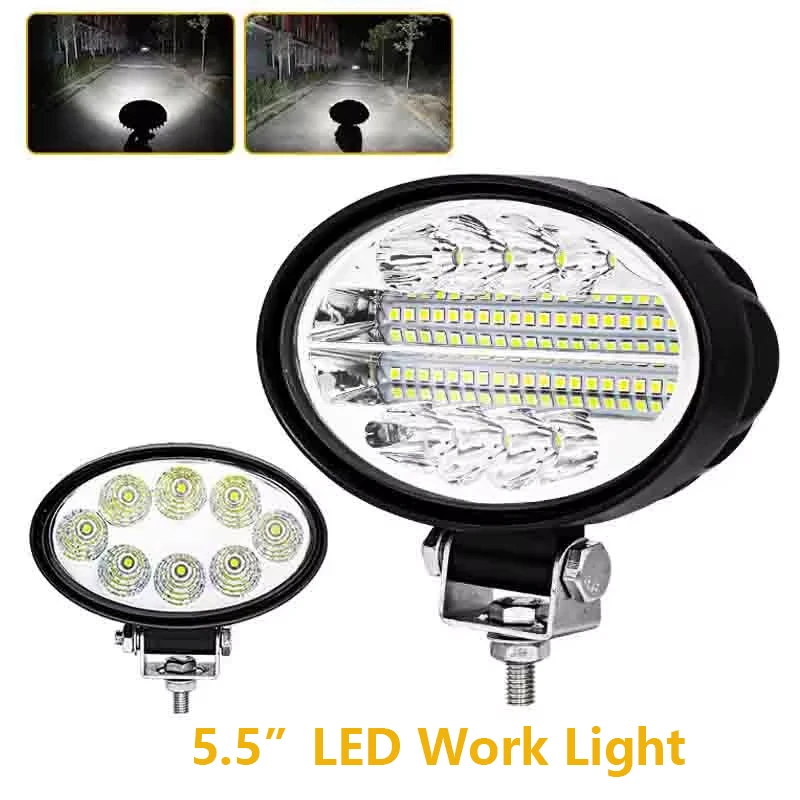 12V24V 5.5Inch Work Lamp Auto LED Light Tractor Oval Off road Vehicle Retrofitting Spotlight IH Combines Sprayer Harvester Parts