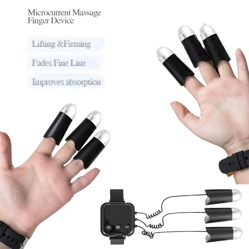 Golden Finger EMS Face Lifting Machine Radio Frequency Microcurrent Neck Facial Beauty Massage Device