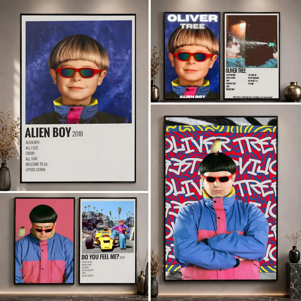 Singer Oliver Tree Life Goes On Poster HD PP Waterproof Eco-Friendly For Kitchen Bathroom Wall Art Bedroom Home Decor