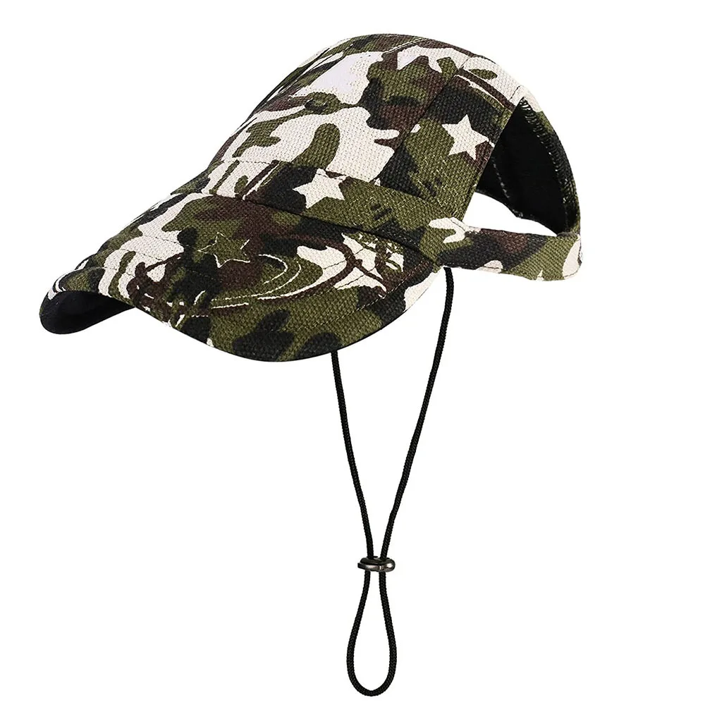 Gorra De Protección Solar Para Perros – Capucha Ajustable Con Agujeros Para Orejas, Talla M (Verde Nube)