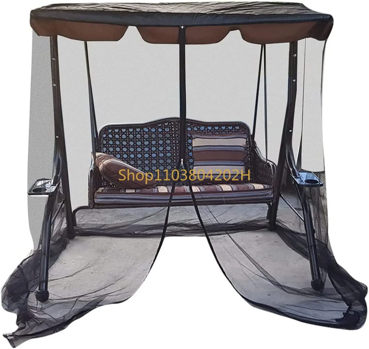 

Courtyard Swing Mosquito Net Outdoor Courtyard Rocking Chair Swing Chair Installation-Free Adjustable Anti Mosquito Hanging Mesh