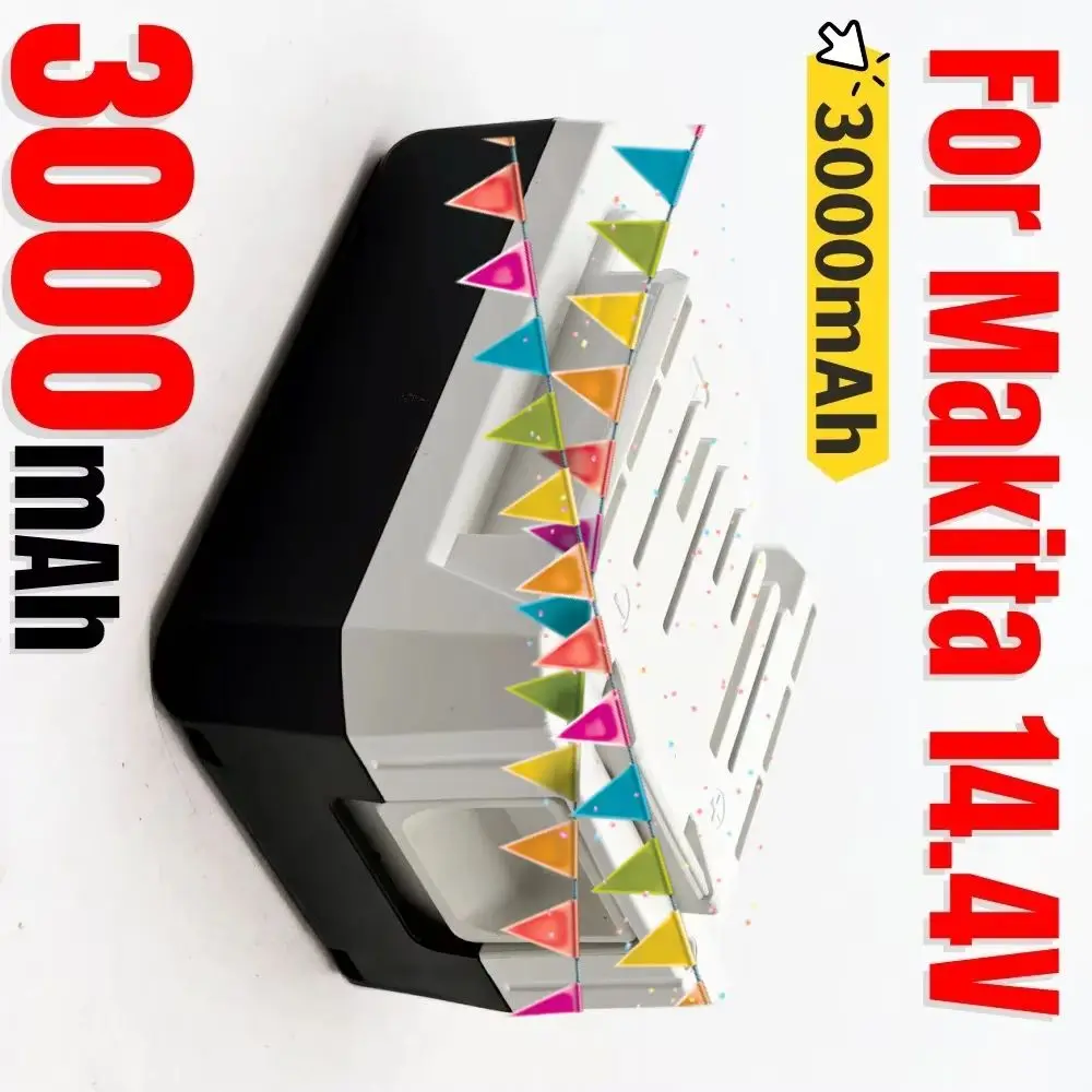 

For Makita Power Tools Battery 3000mAh Li-ion 14.4V BL1415G BL1413G BL1460G DC18WA UH480D UH520D UM165D UR140D DMR106