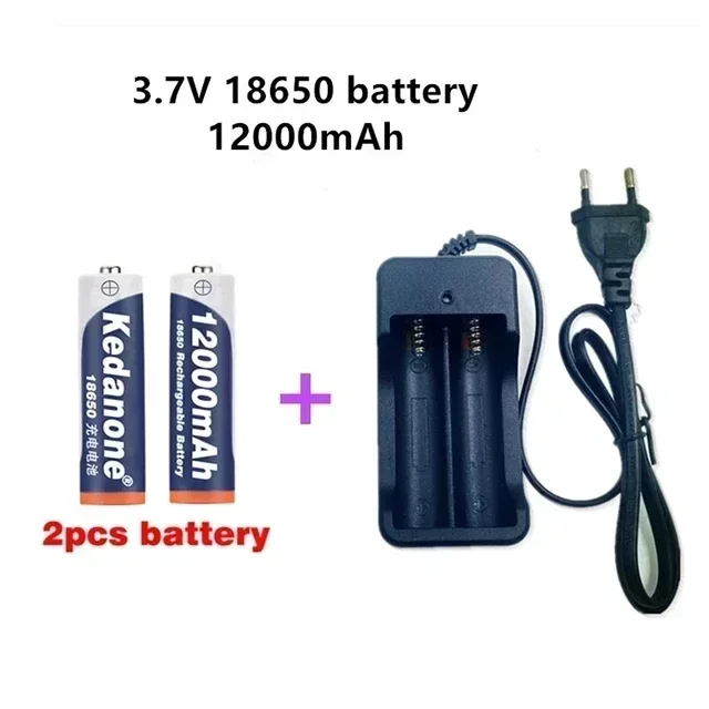 18650 battery 3.7V 12000mAh rechargeable Li-ion battery for Led flashlight Torch batery lithium battery charger