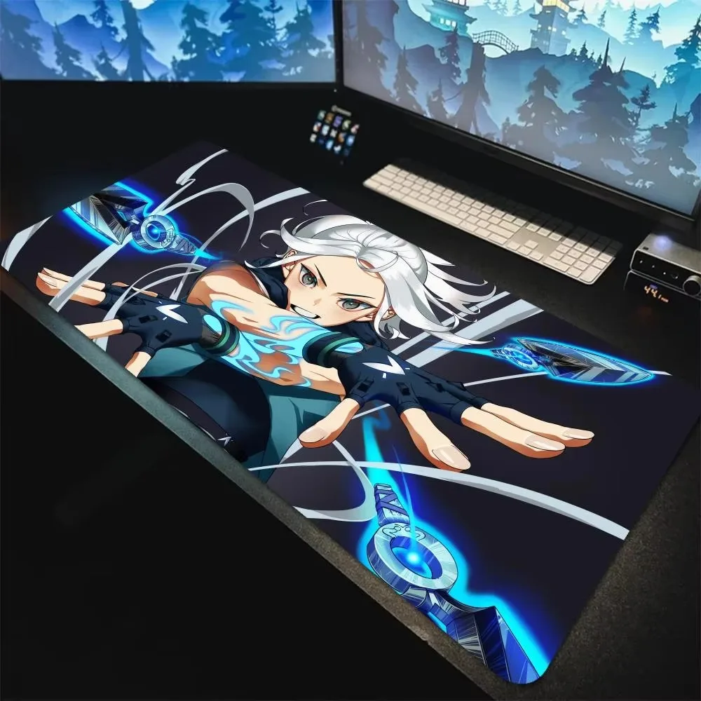 

Hot Game Valorant Jett Mouse Pad XXL Office Gamer Keyboard Desk Mat Gaming Accessories Non-Slip Laptop Large rubber Mouse pad