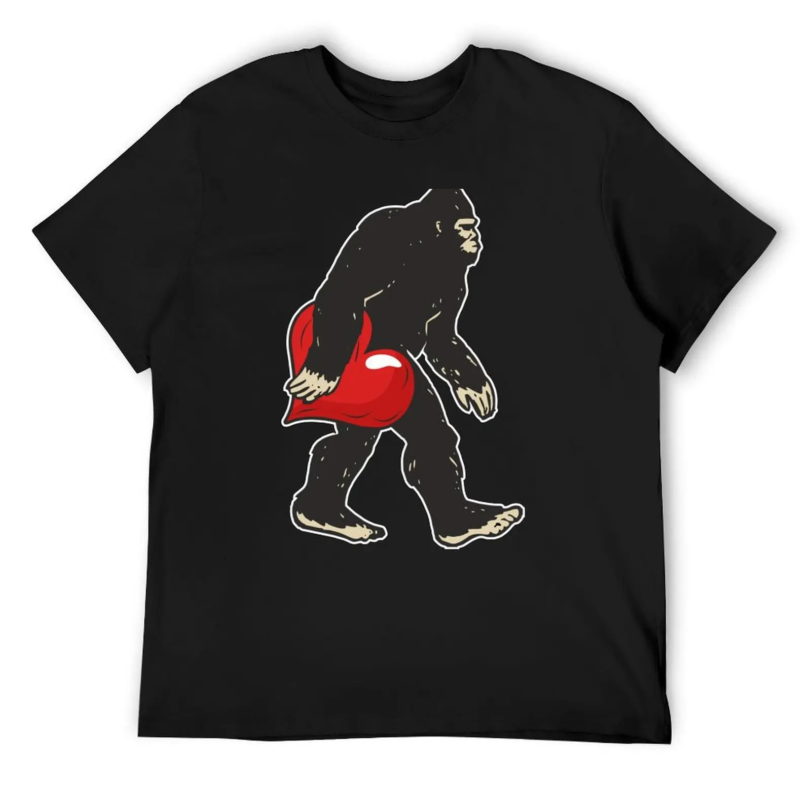 

Bigfoot Valentines Day Big Red Heart Cute Love Gift T-Shirt Funny t-shirts customs design your own quick drying men tshirt
