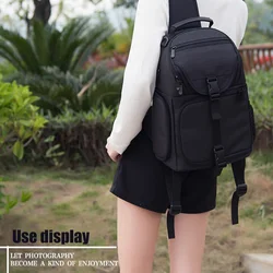 Single-shoulder cross-body camera bag, suitable for most digital cameras, multi-functional camera bag