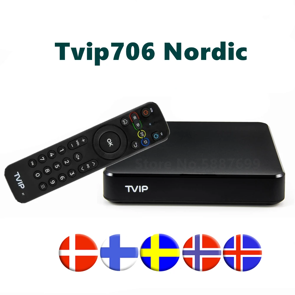 TVIP S-Box v.706 4K Android 11 TV BOX Amlogic S905W2 2GB 8GB Dual WiFi Nordic one TV Set Top Box TVIP706 Media Streaming