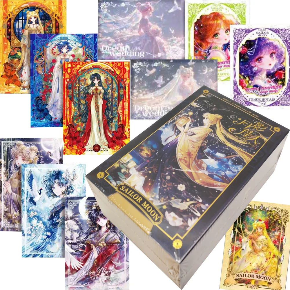 

Sailor Moon Collection Cards Japanese Anime Magical Girl Exotic Charm Elegant Exquisite Character Portrait Cards Children Gifts