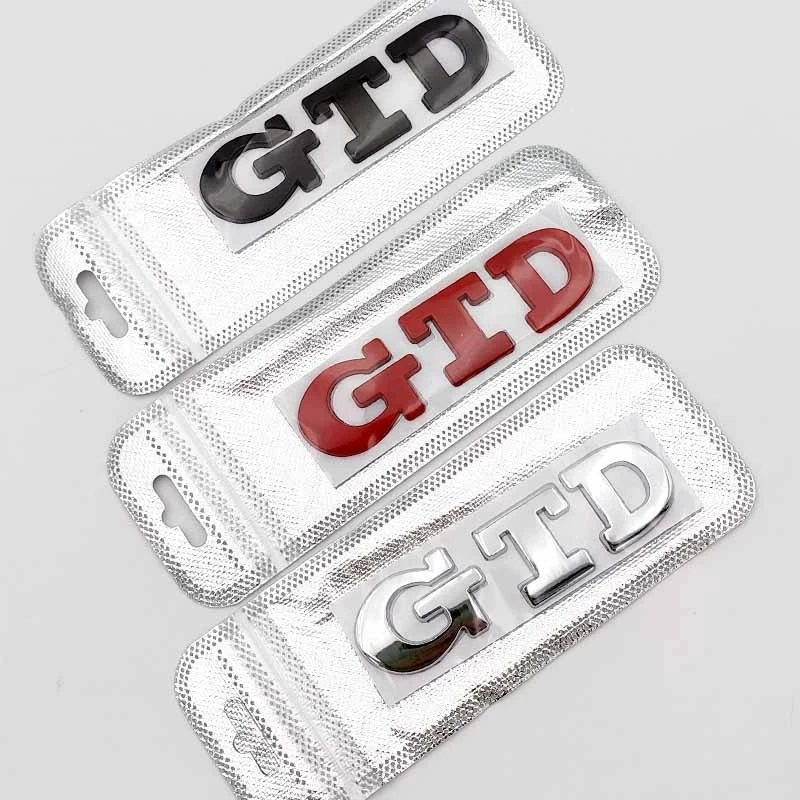 3D Metal Black Red Logo GTD Emblem Letters Front Grill Badge Rear Trunk GTD Sticker 4 5 6 7 MK7 Car Accessories