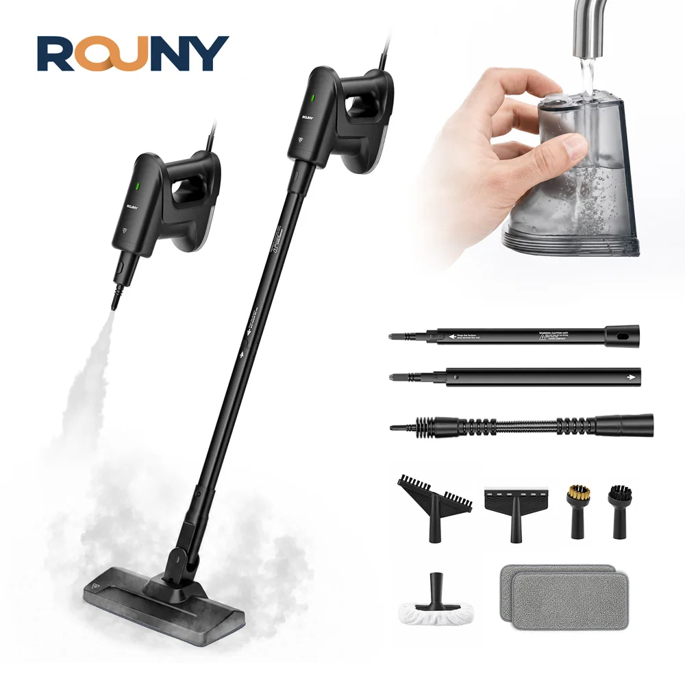 ROUNY Steam Mop Cleaner, 20s Fast Heat‑Up, 135°C High‑Temp Steam, Lightweight Multi‑Purpose Steam Cleaner with 5m Power Cord