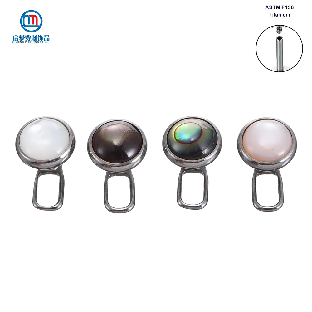 QM ASTM F136 Titanium Piercing Micro Dermal Anchor Base Tops Crystal Implants Body Piercing Jewlry