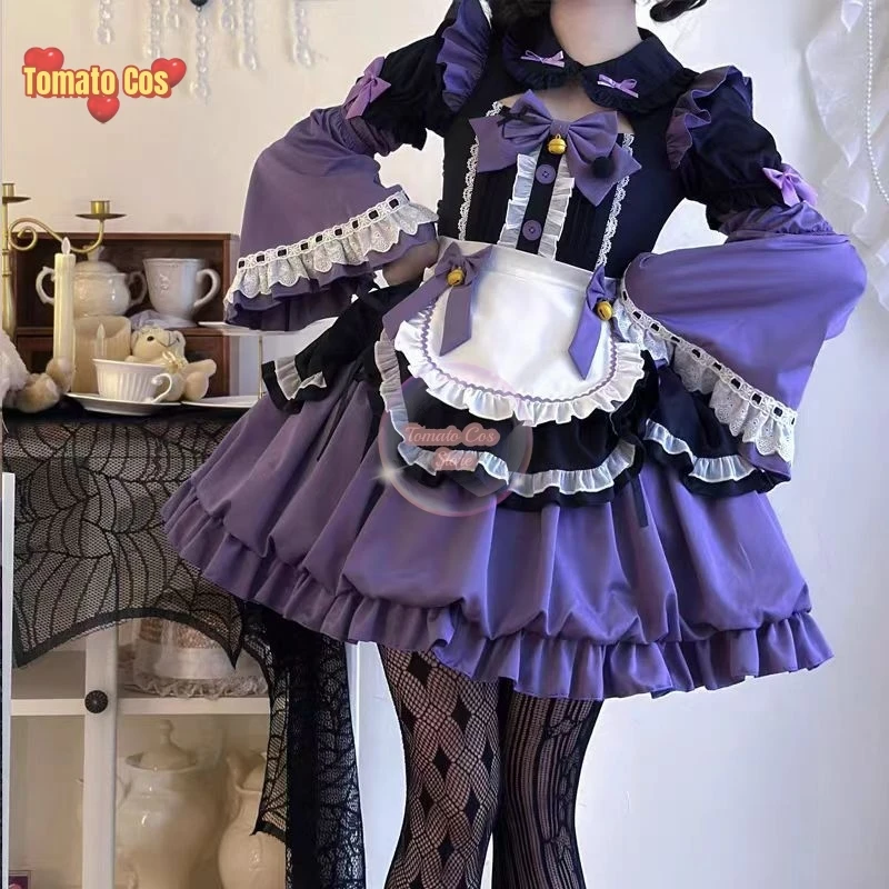 Süße Dienst mädchen Frauen Cosplay Lolita Halloween abnehmbare Ärmel Anime Kleid Cosplay Männer Kleidung Kostüm Frau Erwachsene Kostüme Kind