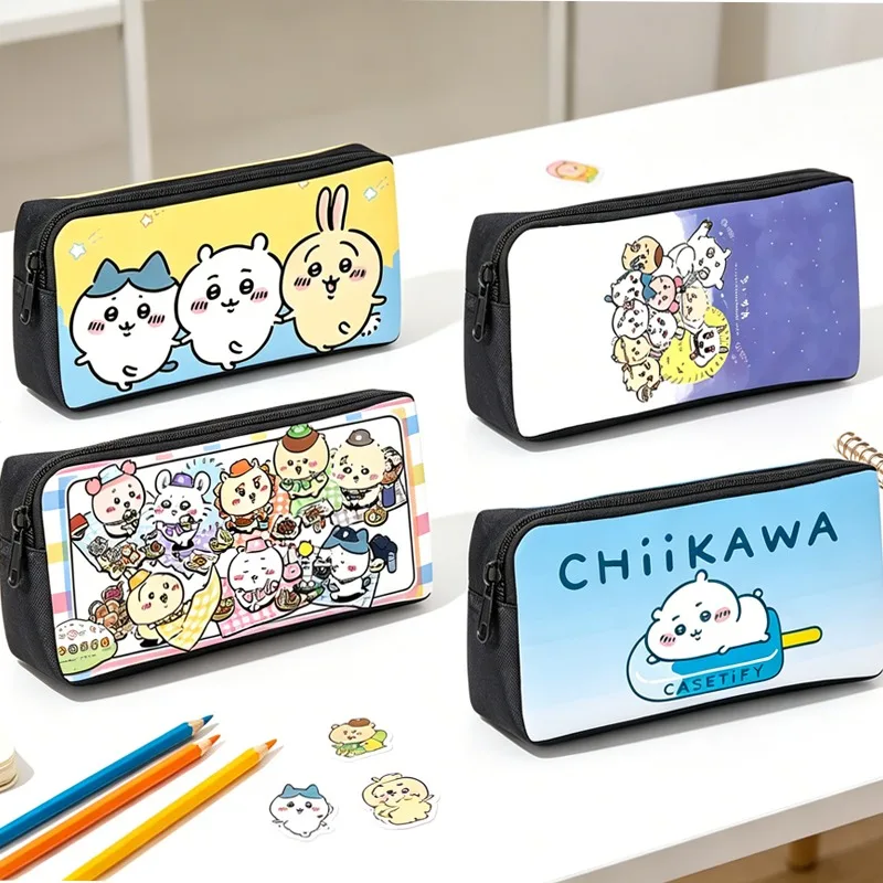 

Cute Chiikawas Pencil Case Students Fashion Stationery Usagi Hachiware Cartoon Anime Pattern Kawaii Bags Back To School Gifts