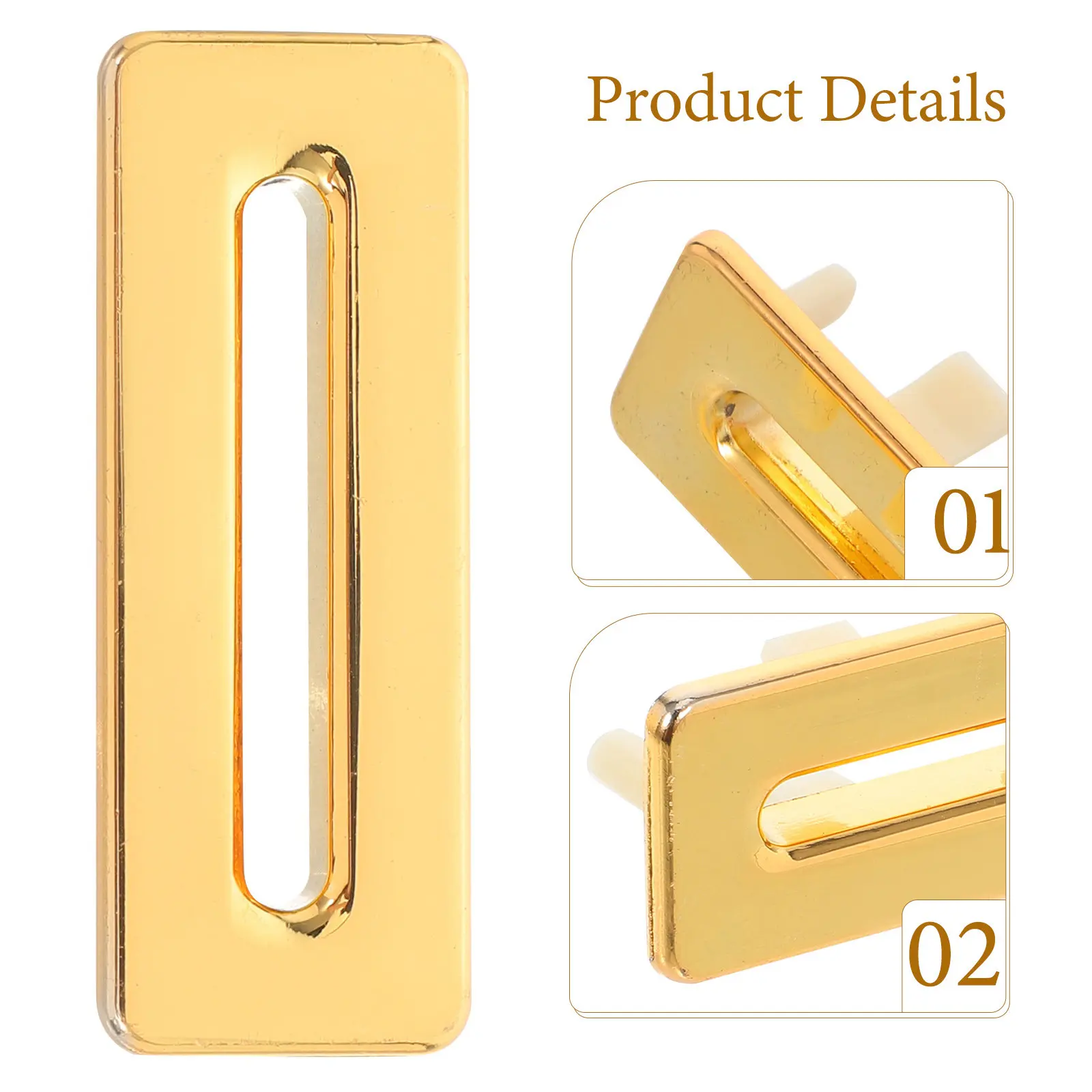 Bathroom Sink Overflow Cover Rectangle Hole Polished Alloy Metal Overflow Drain Cover Decorative Trim Ring Basin Plug Insert