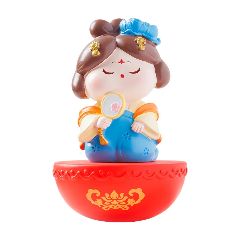 

Trendy Tang Dynasty Lady Blind Box Chinese Cultural Creative Office Desktop Decoration Small Figurine Vinyl Face Blind Box Toy