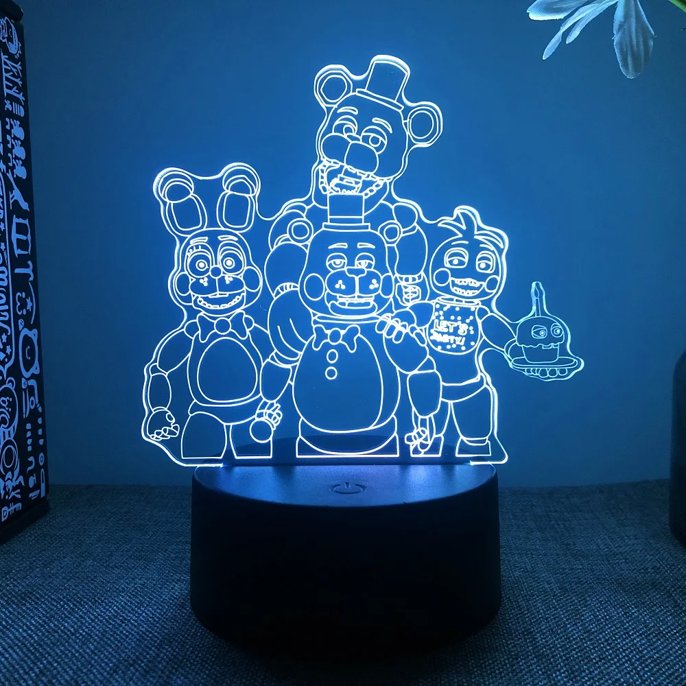 Midnight 3D acrylic night light 7 colors/16 colors changeable, bedroom decoration, Christmas gift for children game fans