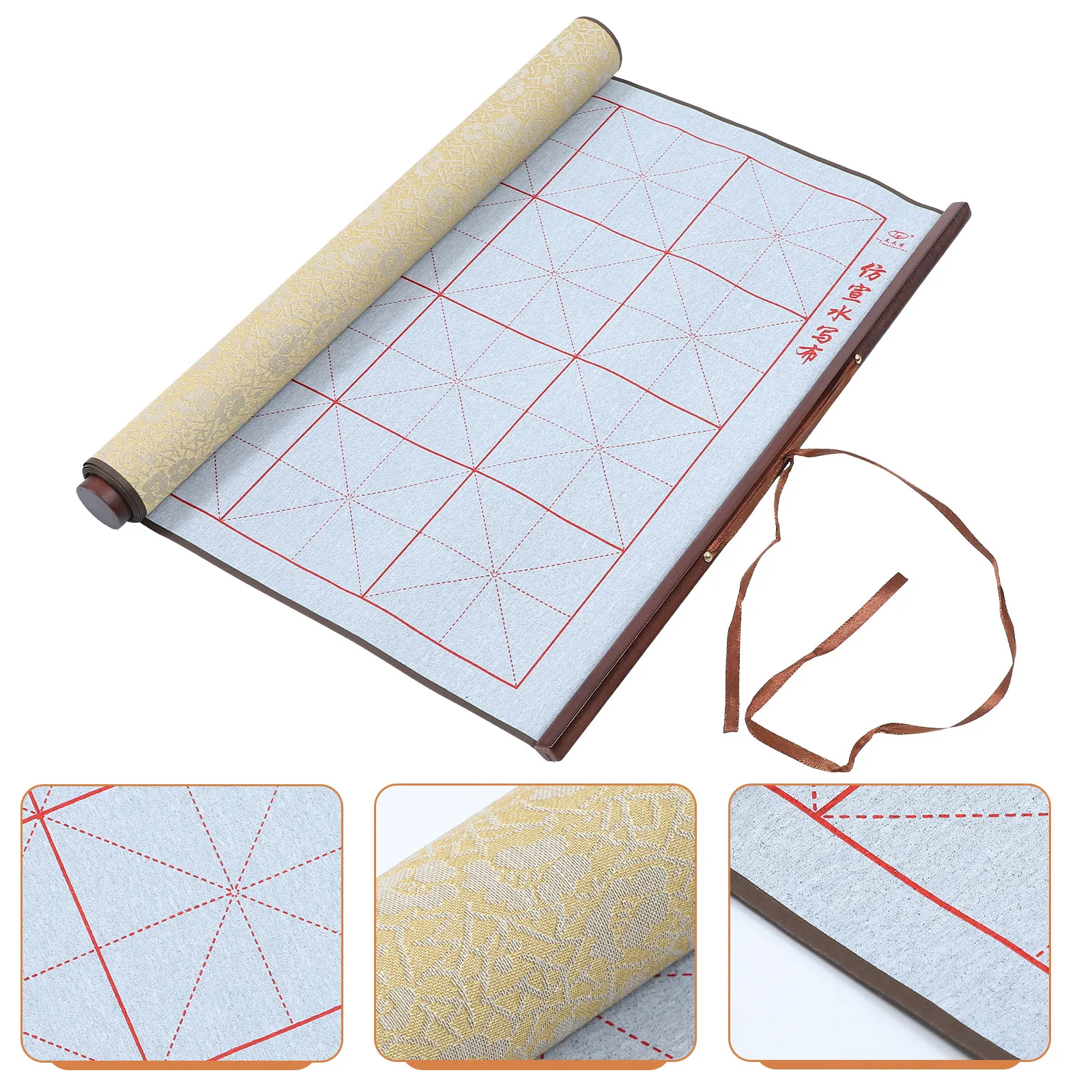 Water Writing Cloth Scroll Chinese Calligraphy Practice Brush Pen Reusable Wall Hanging DIY Art 1 Piece