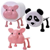 Panda Cat Pig Toilet Paper Holder Free Standing 3D Printed Toilet Roll Holder Animal Tissue Paper Storage Shelf