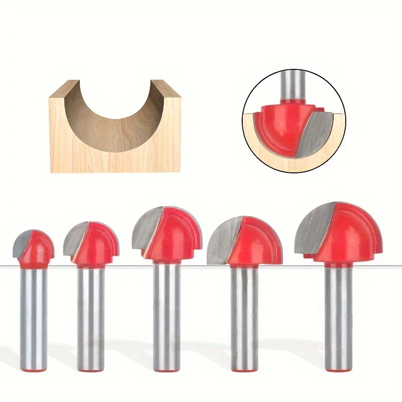 

‌ Набор фрез из 5 предметов — фреза с шариковым наконечником для гравировальных станков, хвостовик 8 мм с R-образной канавкой ‌