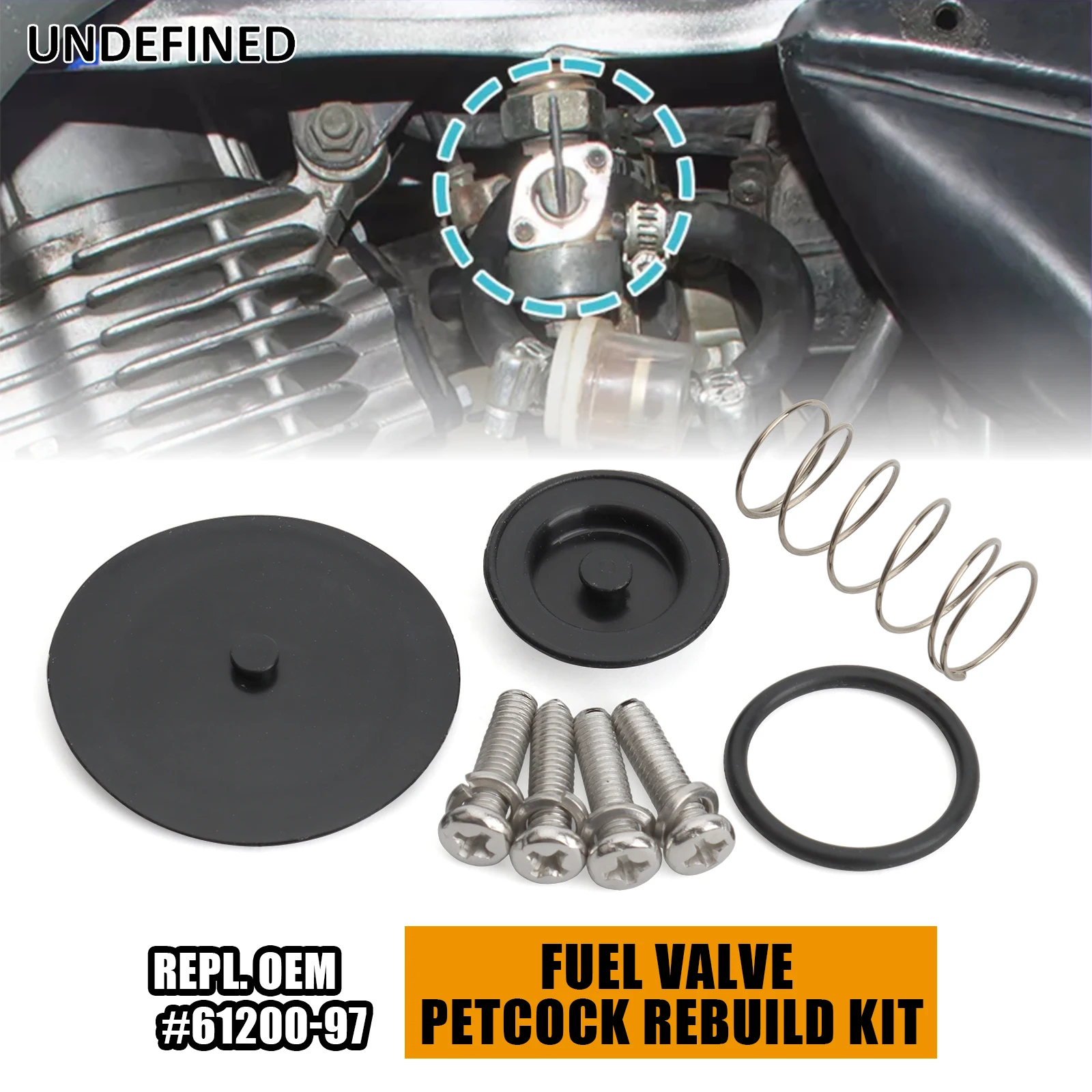 Motorcycle Vacuum Fuel Valve Petcock Rebuild Kit 61200-97 Diaphragm Service Kit For Harley Big Twin 1994-2001