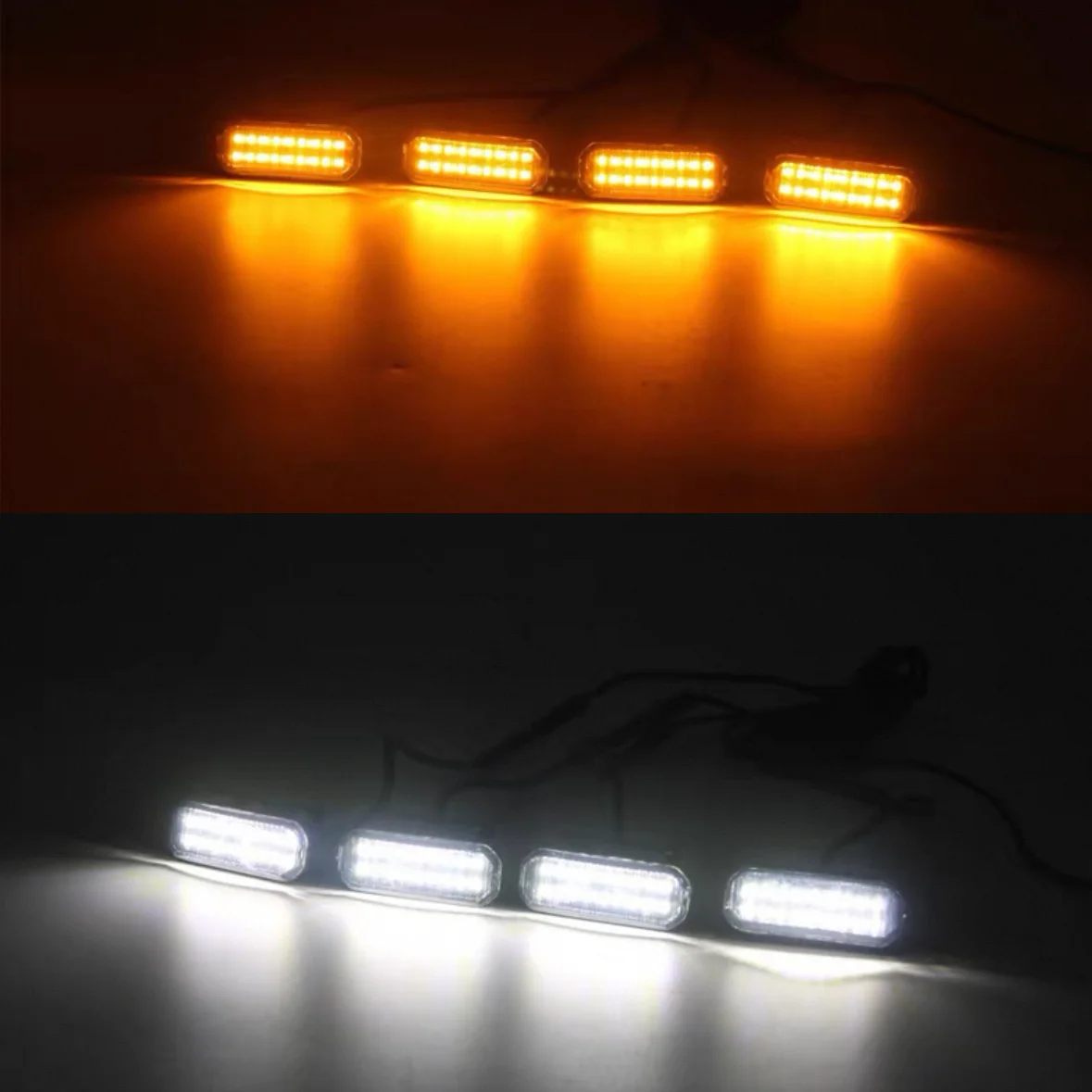 18LED الجبهة مصبغة ضوء لتويوتا تاكوما سيارة النهار تشغيل ضوء عجلة الحاجب مصباح ل لاقط الطرق الوعرة 12 فولت