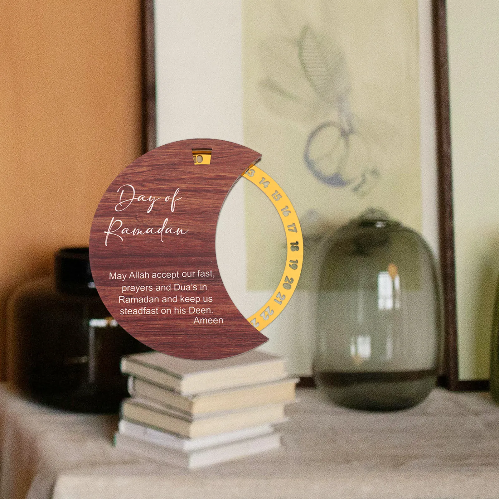 

Ramadan Advent Calendar Wooden Ramadan Mubarak Countdown Calendar Eid Festival Decor Desktop Party Decoration Party Accessory