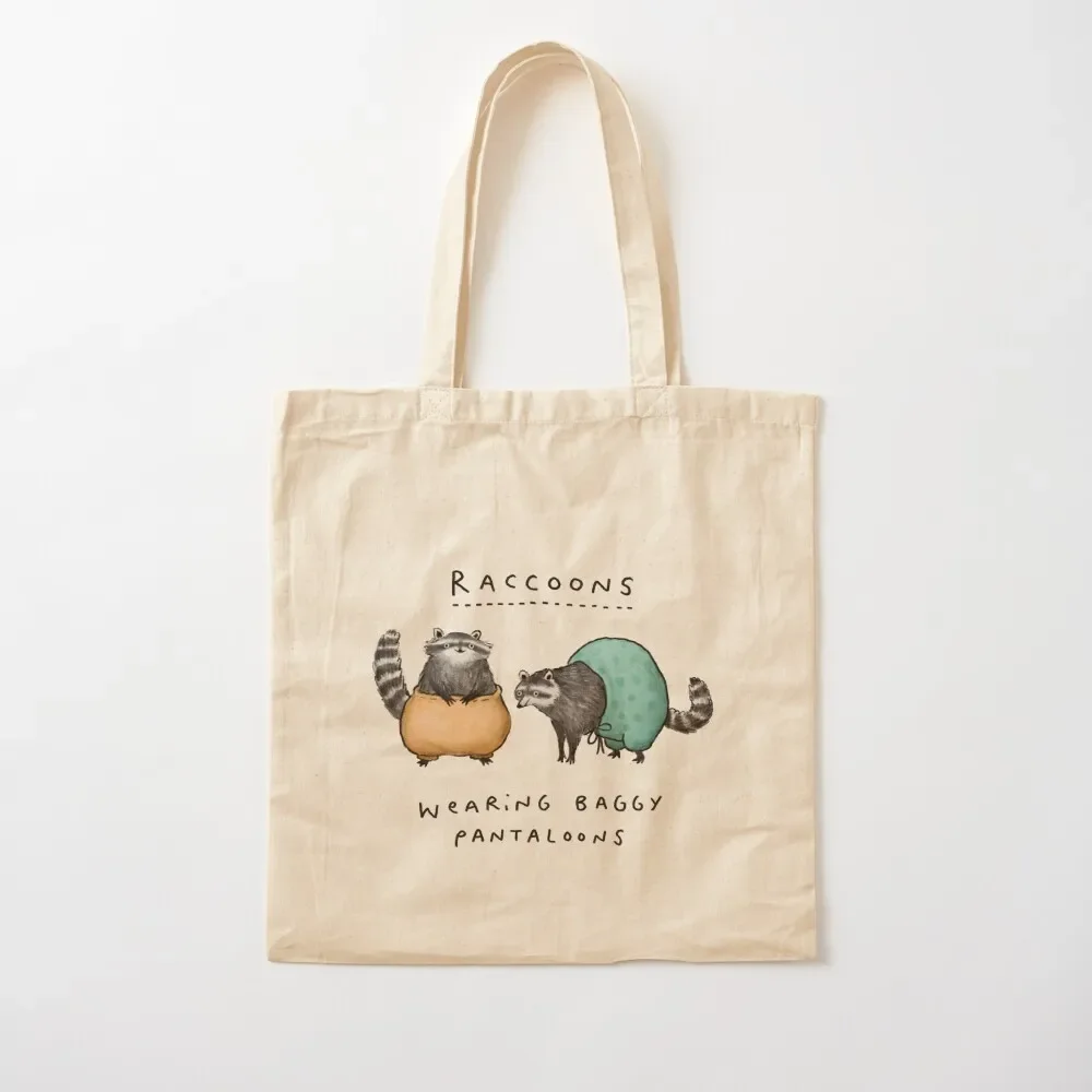 

Raccoons Wearing Baggy Pantaloons Tote Bag tote bag screen Shopper Tote Bag