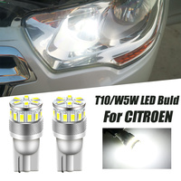 2X T10 W5w Led Canbus 194 Side Light Bulbs On Car Accessories Auto Goods Interior Diode Lamps For Citroen c1 c4 c3 Grand Picasso