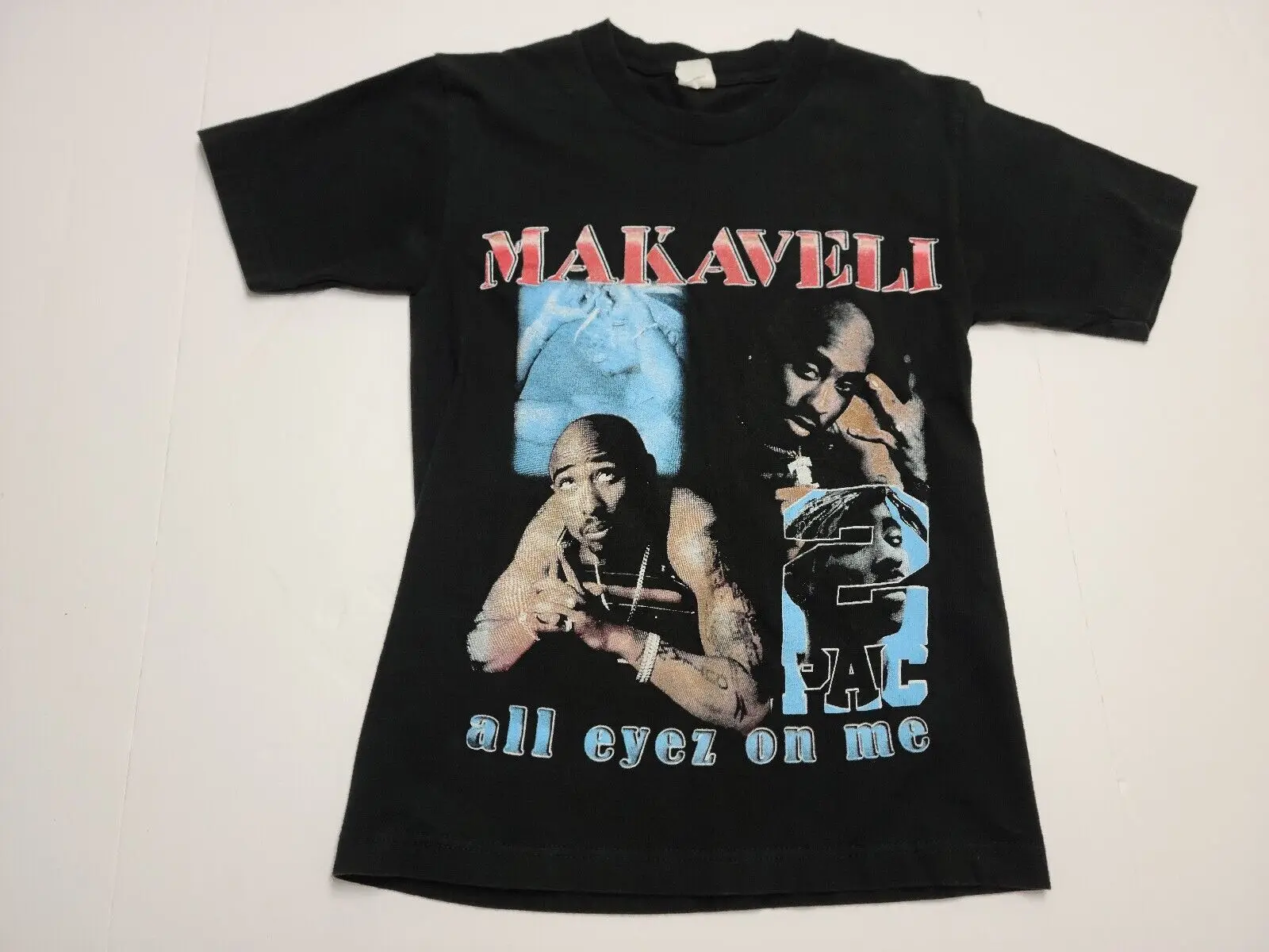 Makaveli Death Row Tupac Shakur 2Pac All Eyes on Me Shirt M Black Rap Tee