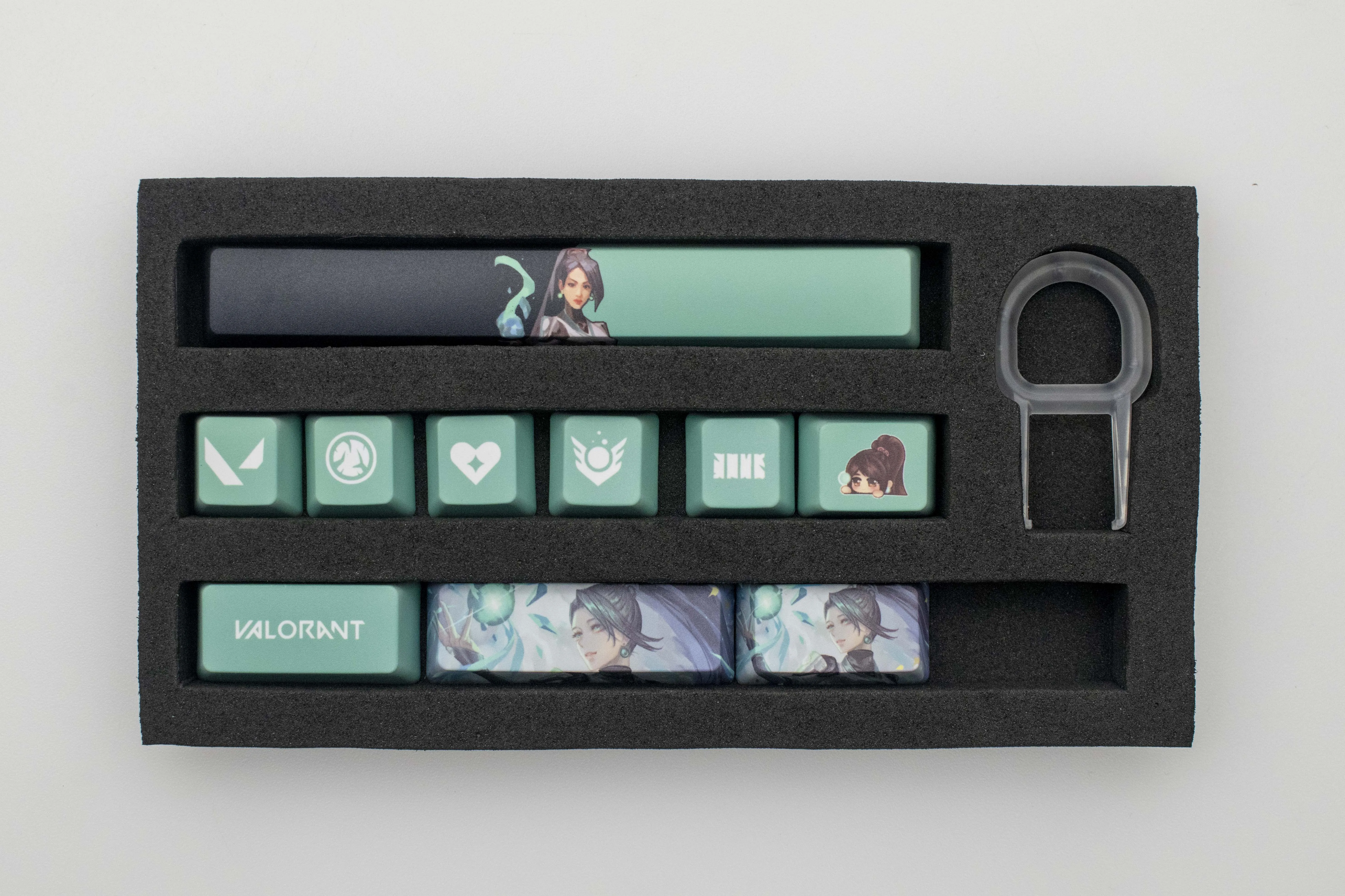 Valorant Keycaps Sage OEM Profile 10 teclas PBT Dye Sub Keycaps