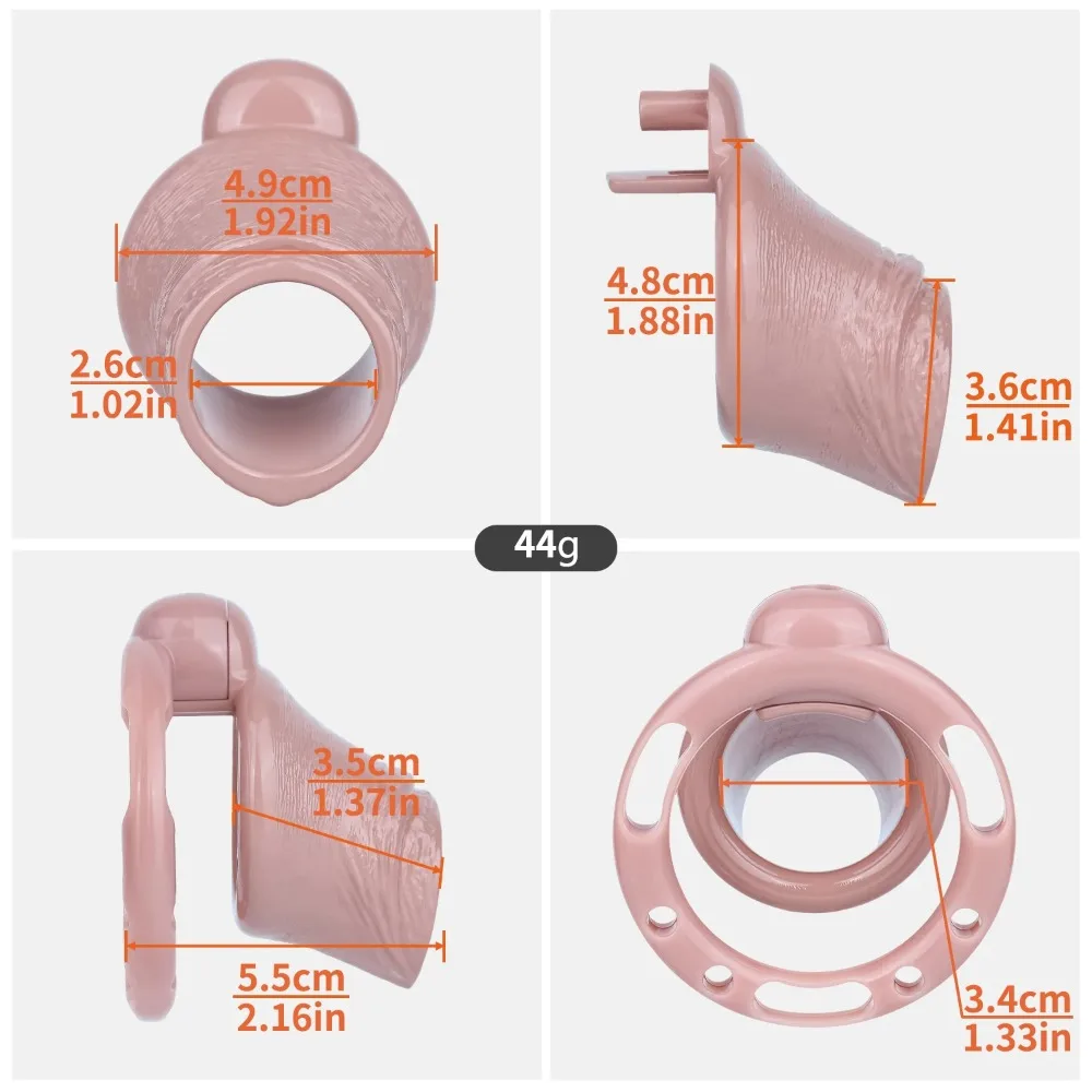 Skin Black Urine Chastity‬ Cage ABS Resin Glans Open Cocklock With 4 Szie Penis Rings Belt BDSM Sex Toy For Man Gay